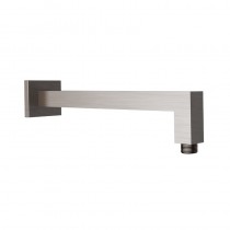 SQUARE HORIZONTAL SHOWER ARM 400MM BRUSHED NICKEL - PRY003BN